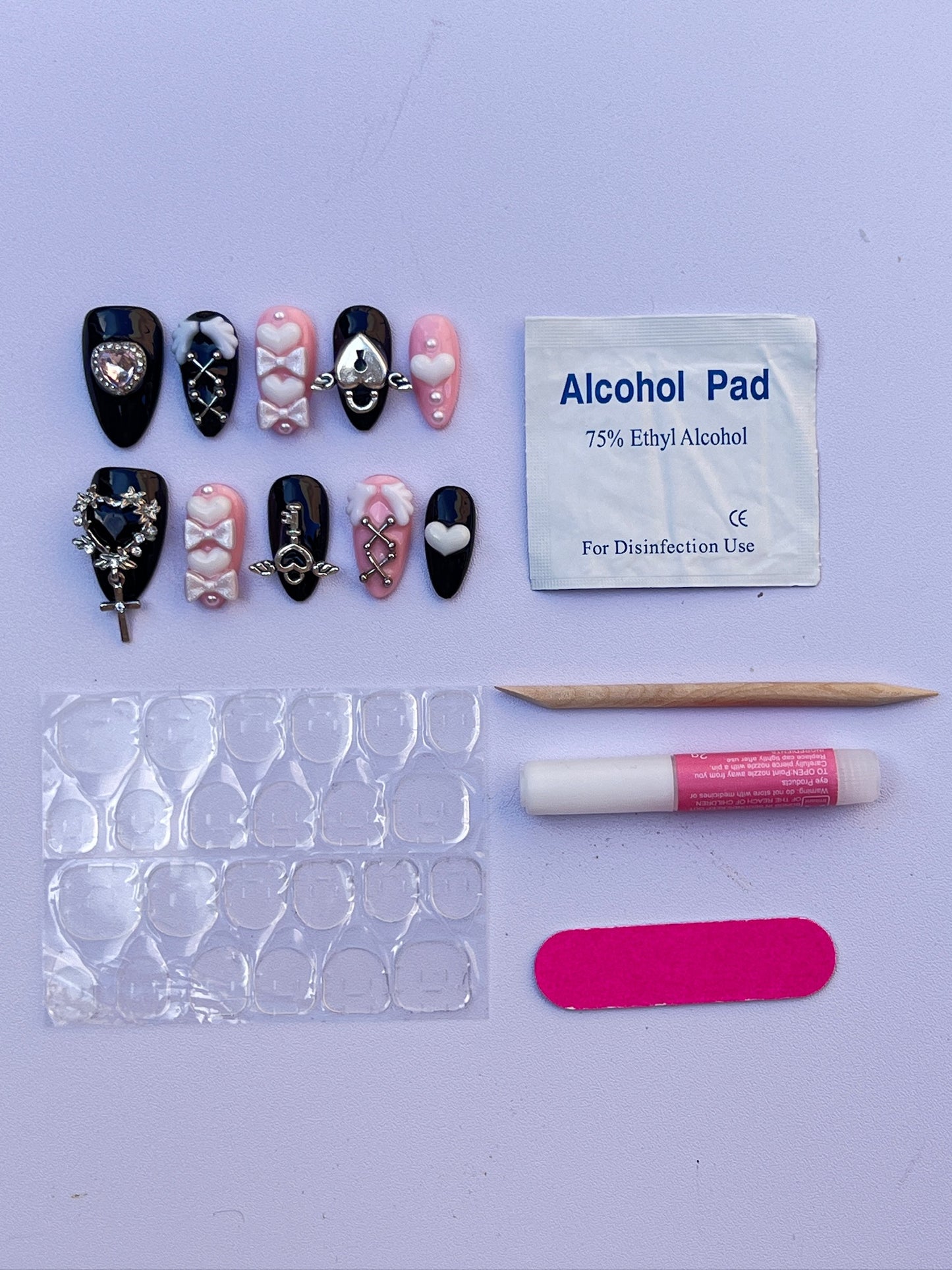Locked in Love - Mia World Handmade Press-On Nail Set