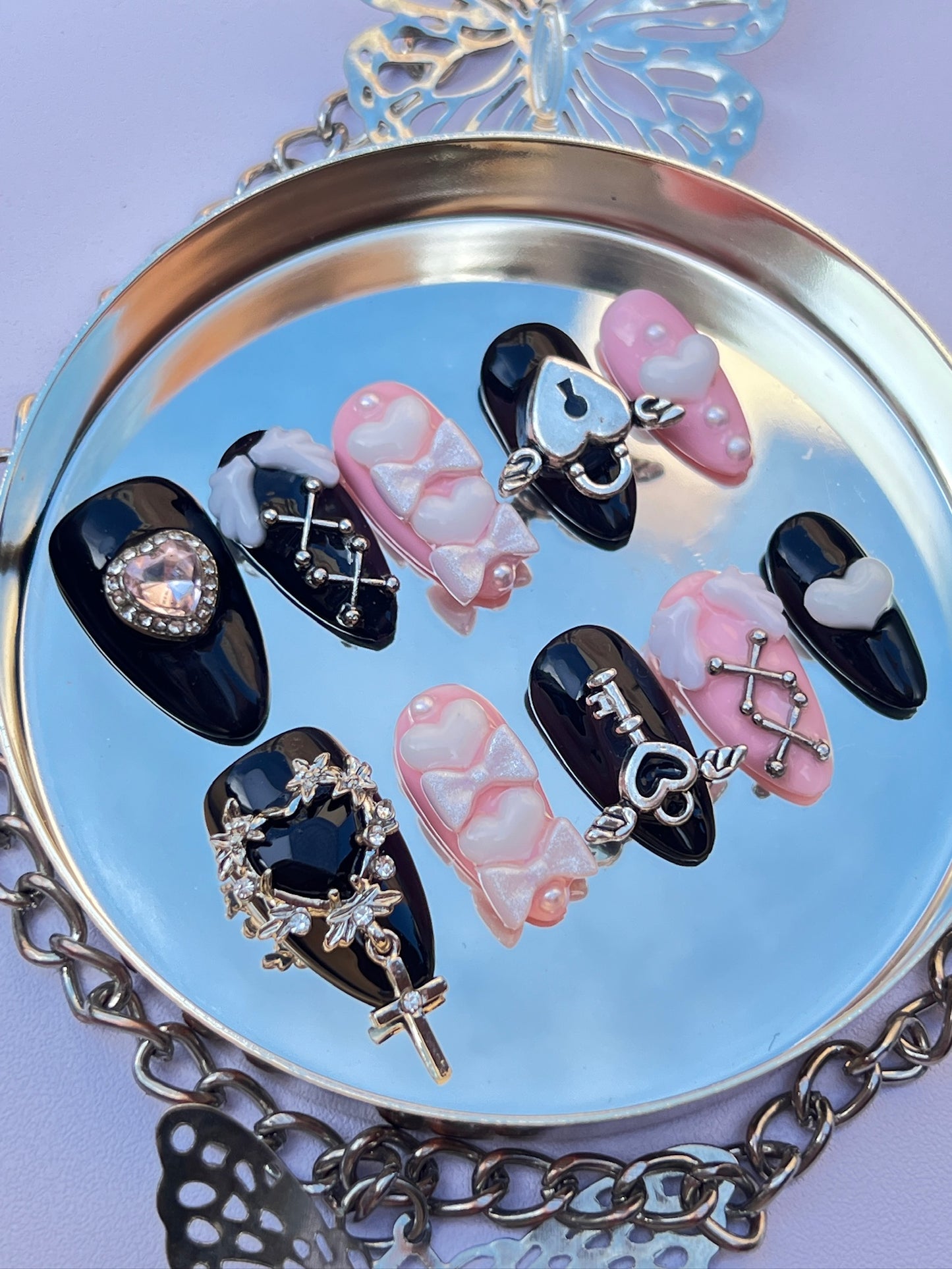 Locked in Love - Mia World Handmade Press-On Nail Set