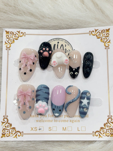 Midnight Kawaii Mix handmade press-on nails - image 2