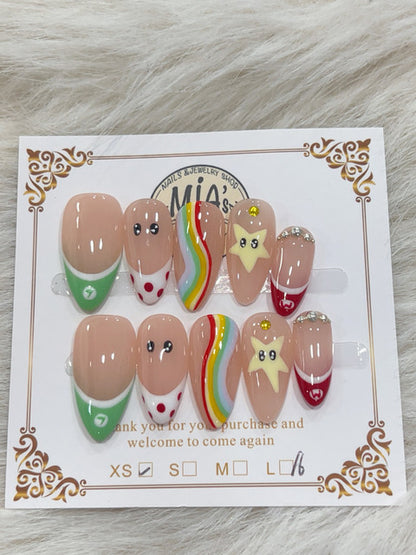 Kawaii Picnic Mix handmade press-on nails - image 2