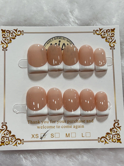 Cocoa Nude Gloss handmade press-on nails - image 1