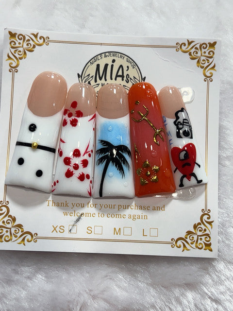 Card Suit Pop Art handmade press-on nails - image 2