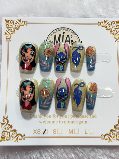 Cartoon Character Mix handmade press-on nails - image 2
